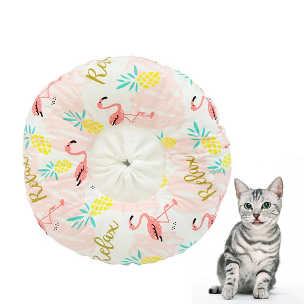 Breathable Collar Pet Recovery Collar Anti-bite Anti-lick Elizabethan Collar for Cat Kitten (Flamingo, Size S)