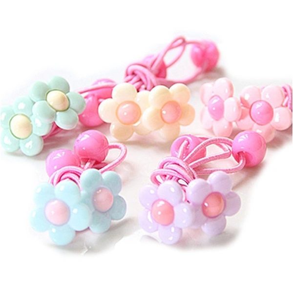 10pcs Women Girls Elastic Ponytail Holders Hair Tie Rope Rubber Bands (Random Color)