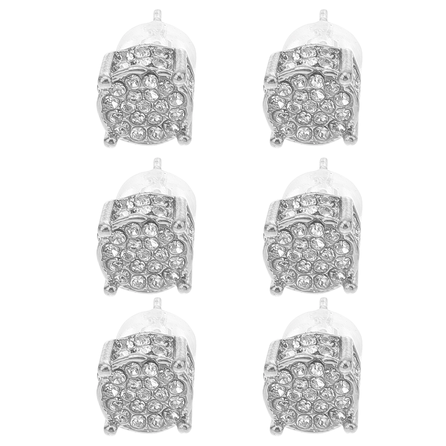 3 Pairs Zircon Earrings Zircon Ear Stud Simulated Diamond Ear Studs for Women