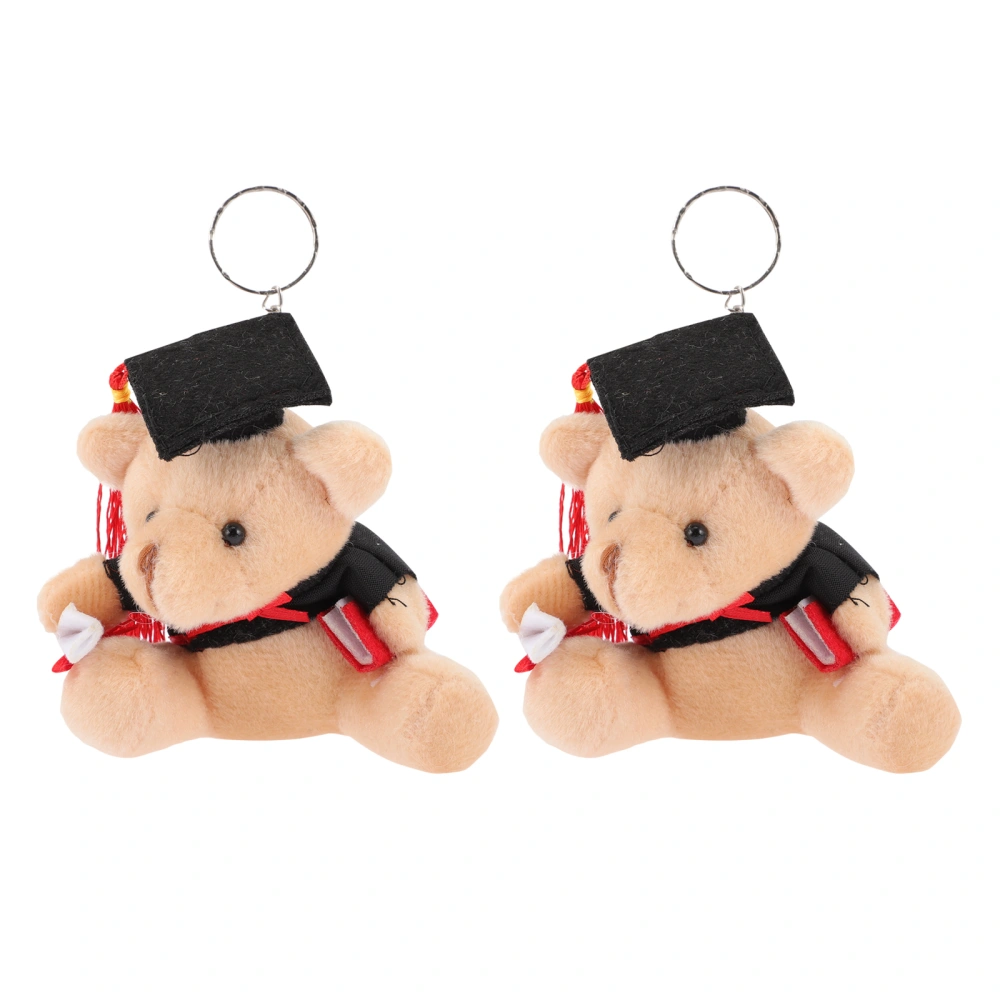 2Pcs Graduation Plush Bear Stuffed Doll Plush Bear Toy Graduation Gift for Girl