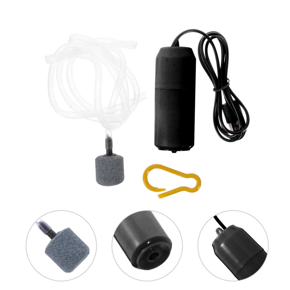 1 Set Mini Mute Fish Tank Oxygen Pump Plastic Aerator Pump USB Aquarium Air Pump