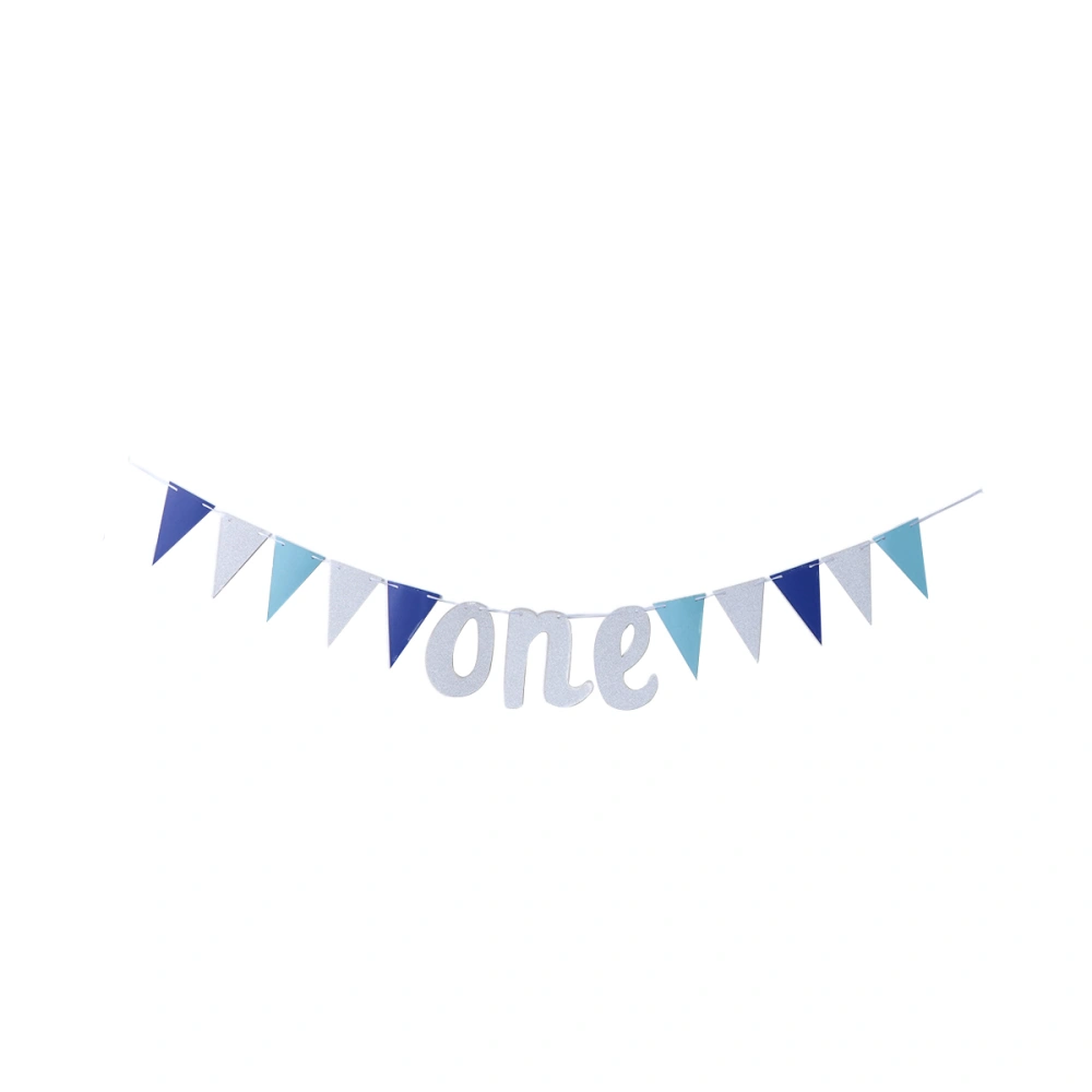 Home Decoration Use Pull Flag Flash Gold Letter Pennant Baby One Year Old Child Birthday Party Pull Flag