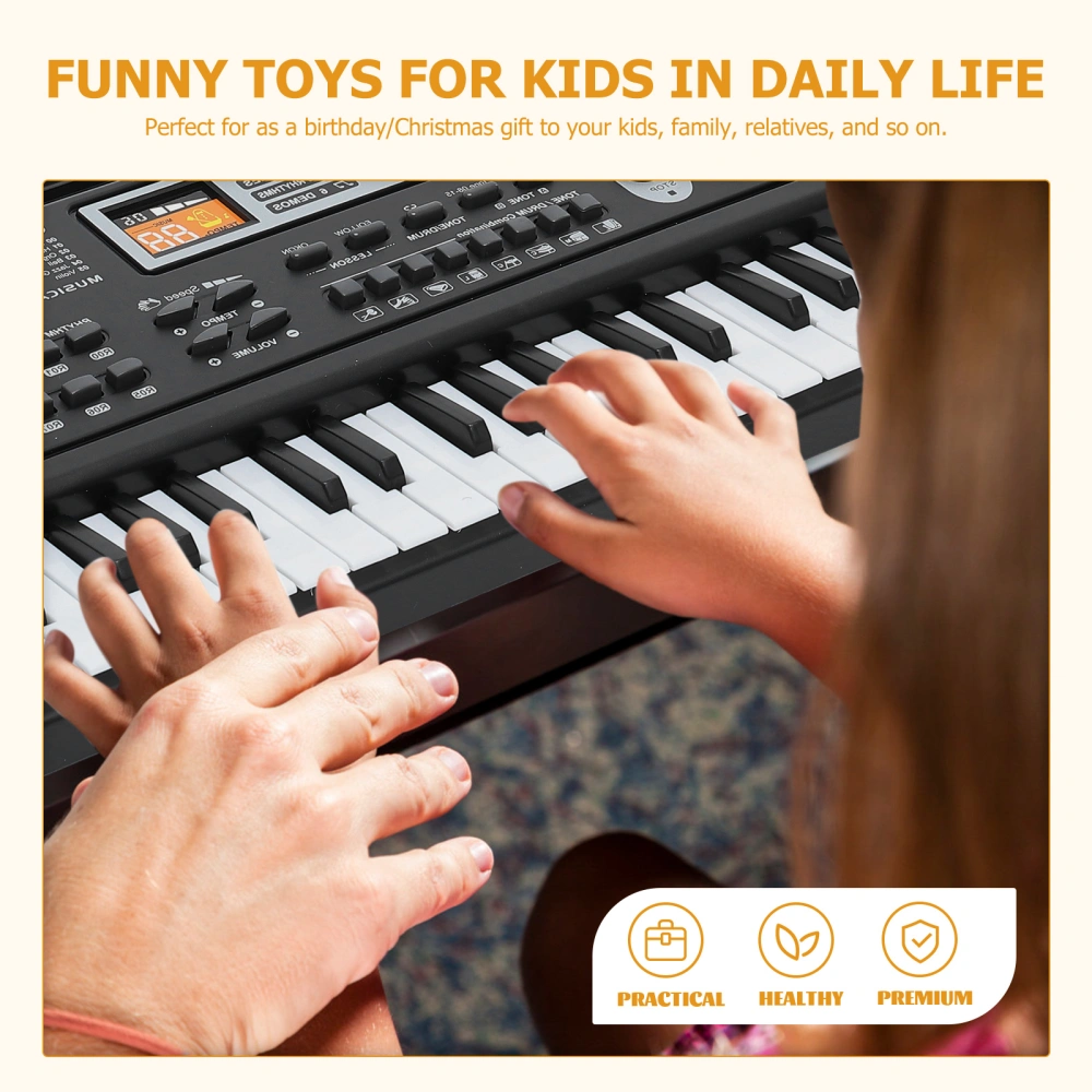 1 Set Plastic Simulation Piano Plaything Multi-functional Children Piano Toy(EU plug)