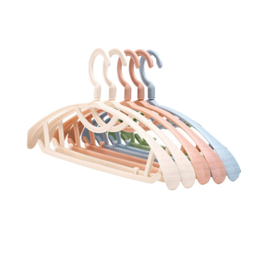 5PCS Anti-slip Clothes Hangers Household Suit Hangers Clothes Hanging Rack for Home Shop Store (Random Color)