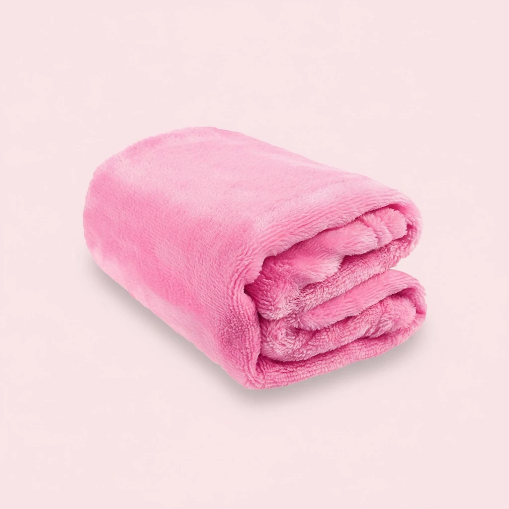 Gorgeous Flannel Fleece Pet Blanket Cozy Towel Solid Color Pet Blanket(Pink)