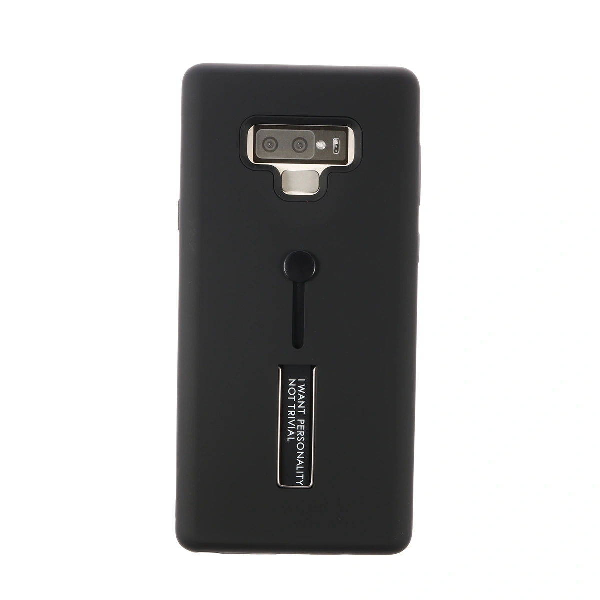 Phone Case Ring Bracket TPU and PC Drop-proof Scratch-resistant Protective Phone Shell for Galaxy Note 9 (Black)