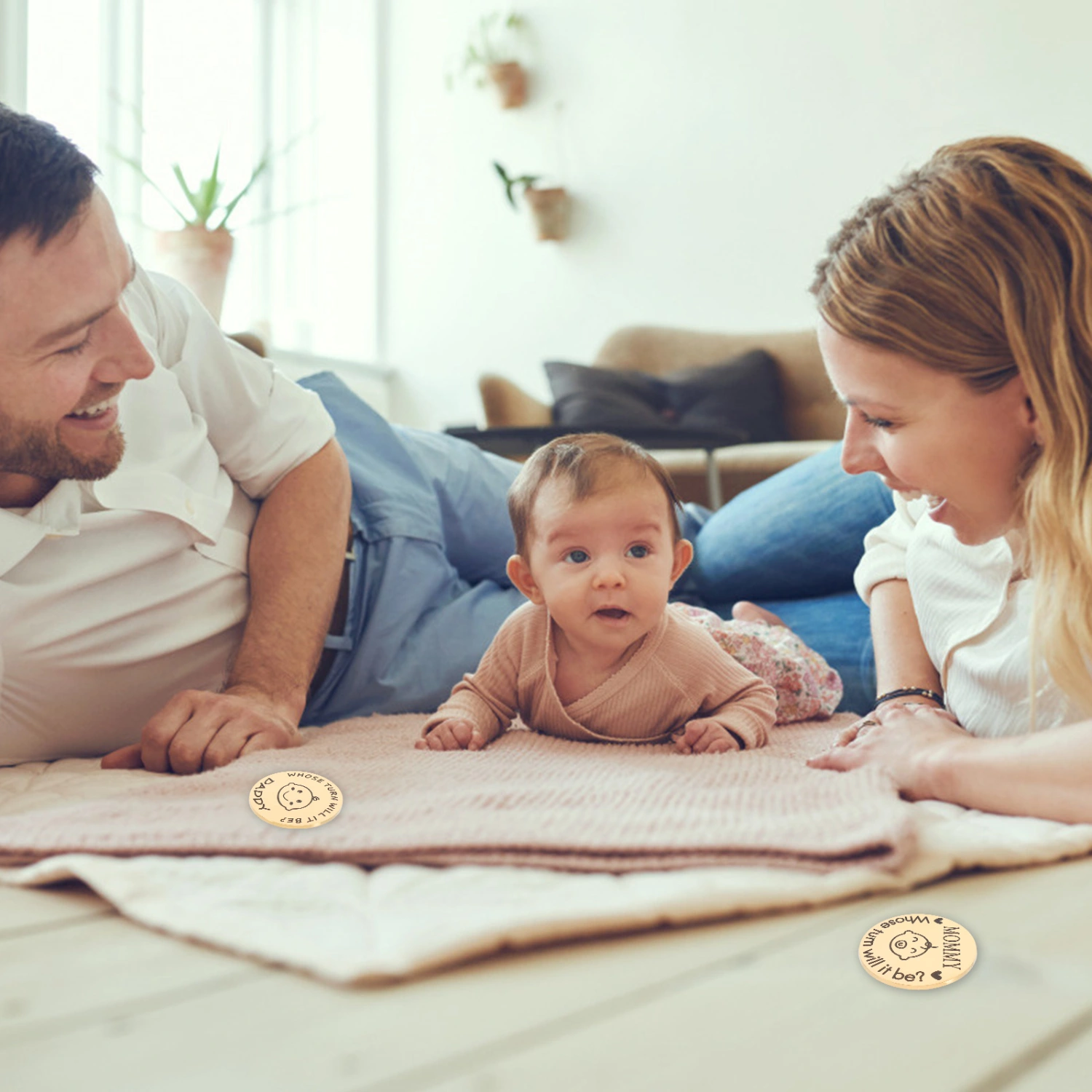2pcs Baby Gifts Parent Decision Coin Women Men Pregnancy Funny Decision Coin
