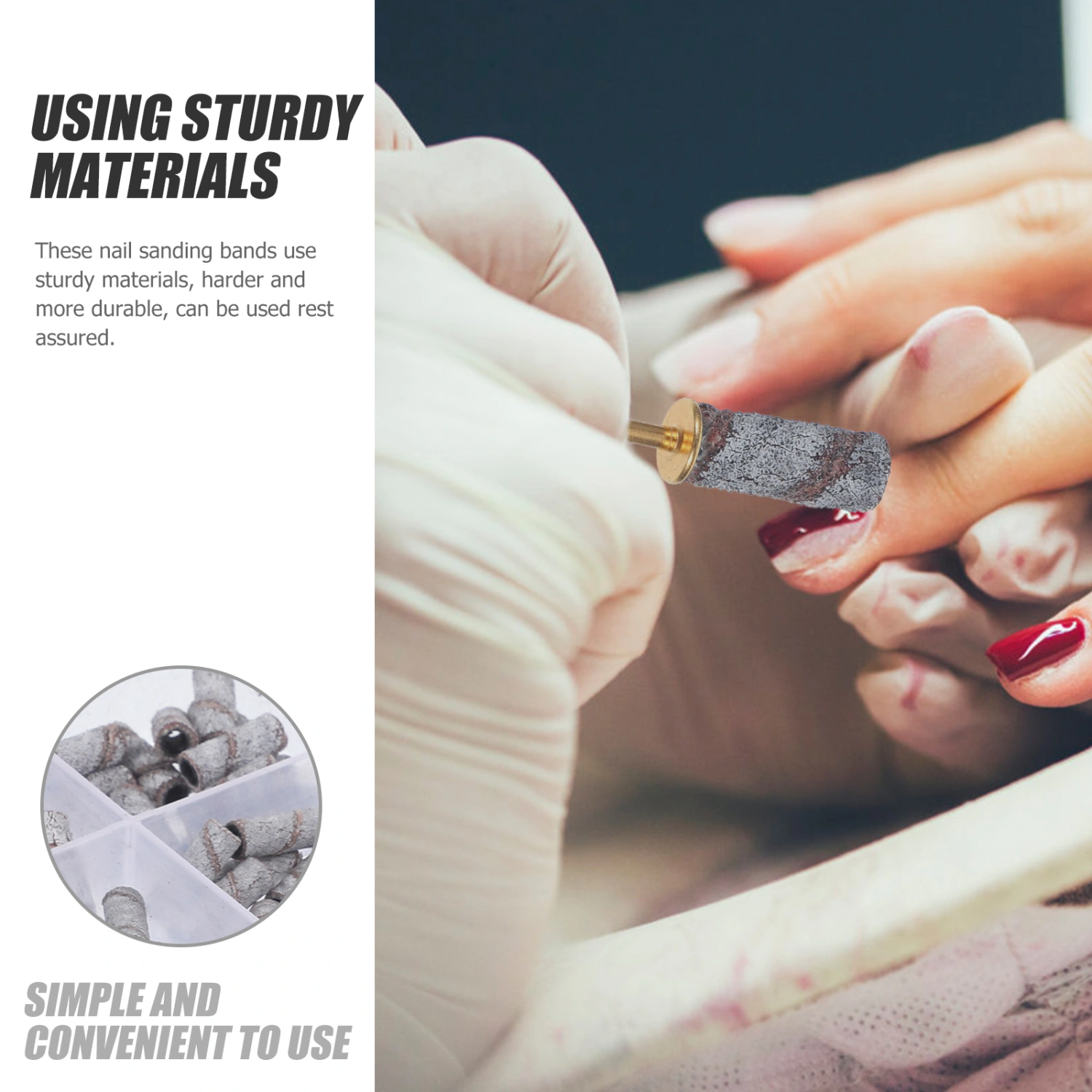 60pcs Sanding Bands Women Nail Drill Sanding Bands Nail File Sanding Bands Manicure Supplies