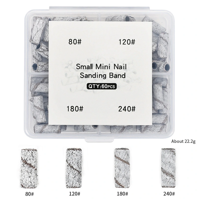 60pcs Sanding Bands Women Nail Drill Sanding Bands Nail File Sanding Bands Manicure Supplies