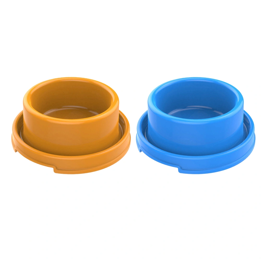 2pcs Pet Anti-ant Feeder Round Feeding Single Bowl Creative Feeding Dish Pet Supplies (Random Color)