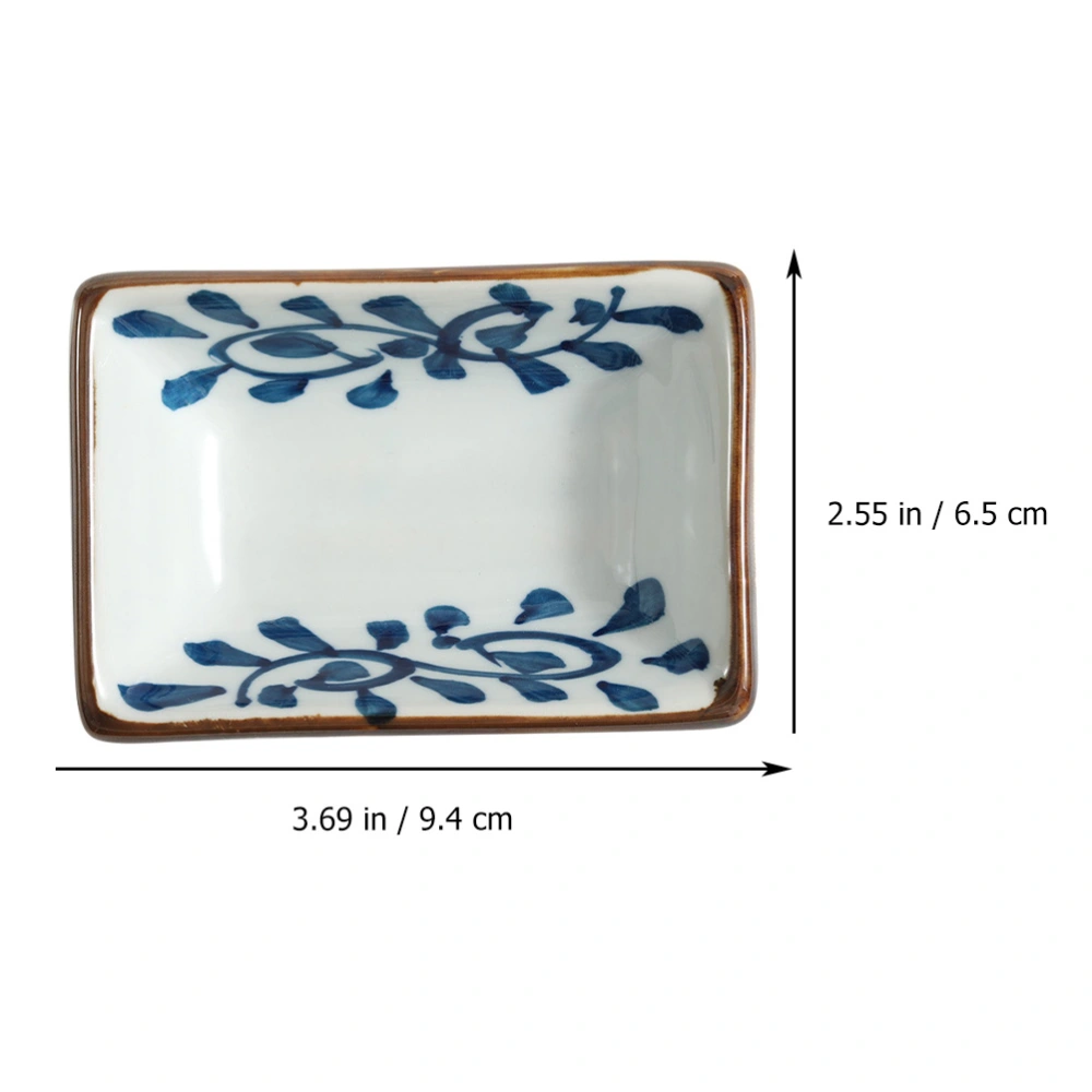 2Pcs Ceramic Soy Sauce Plates Exquisite Sauce Bowls Creative Seasoning Dishes