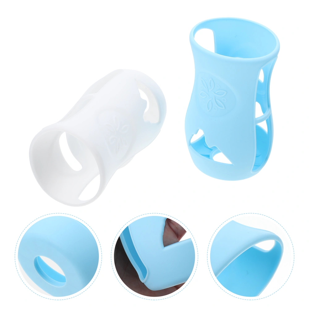 4Pcs Baby Bottle Sleeve Anti-falling Feeder Cover Milk Bottle Protective Cover