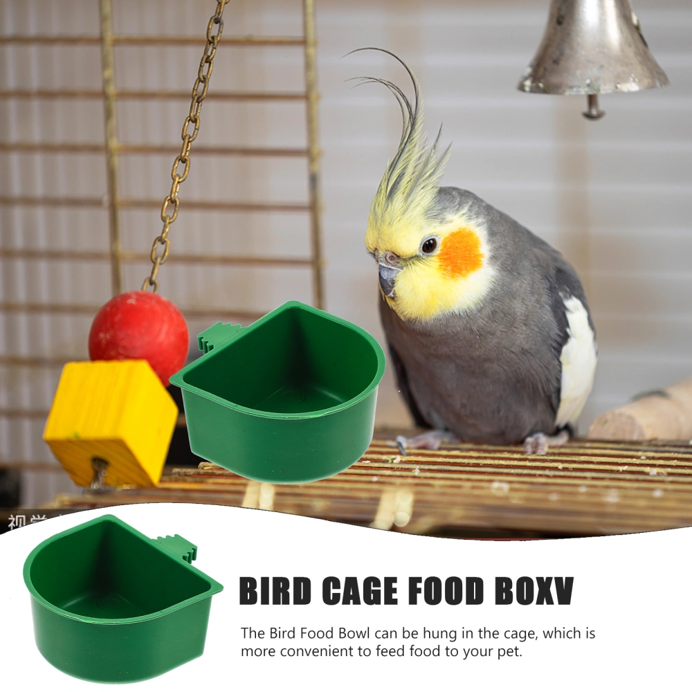 20Pcs Bird Cage Food Box Bird Food Bowl Bird Plastic Food Holder Bird Feeder Bowl Bird Cage Supply