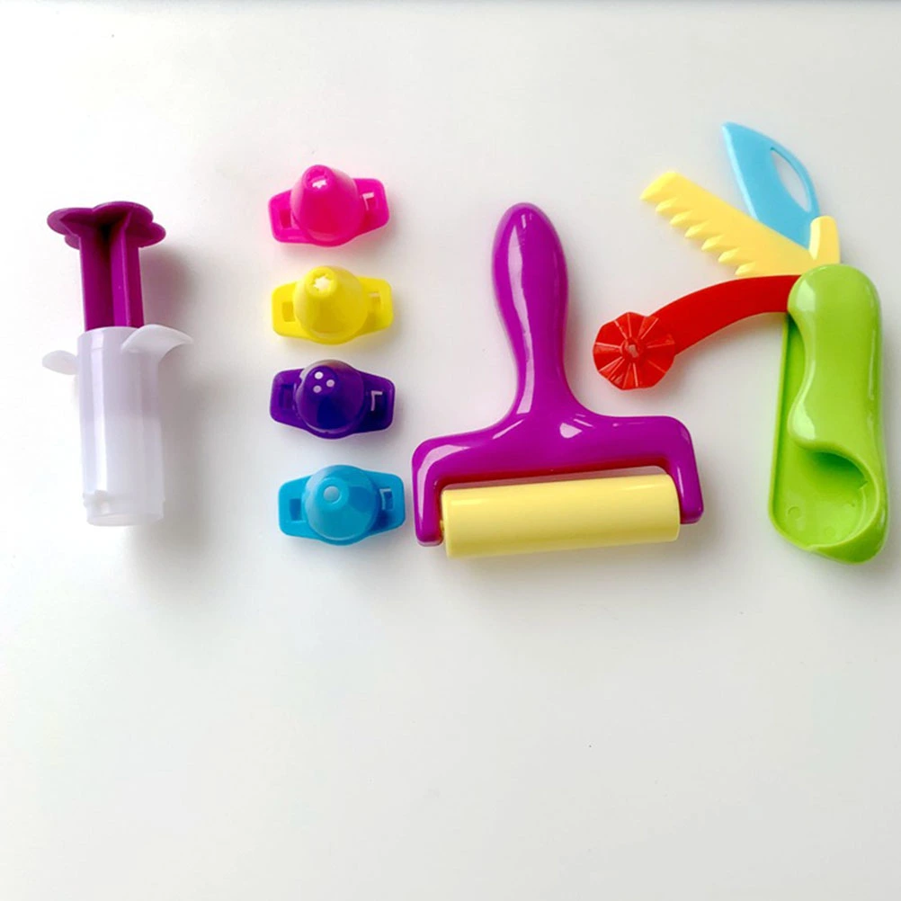 15pcs Kids Light Clay Mold Plasticine Mould Clay Cutting Die Plastic Clay Moulding Tools Choi Clay Mould for Kids Children