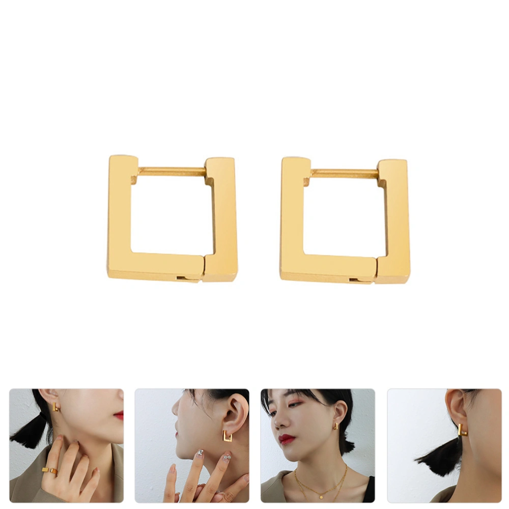 1 Pair of U Shape Ear Studs Fashionable  Ear Ornaments for Ladies Women Girls