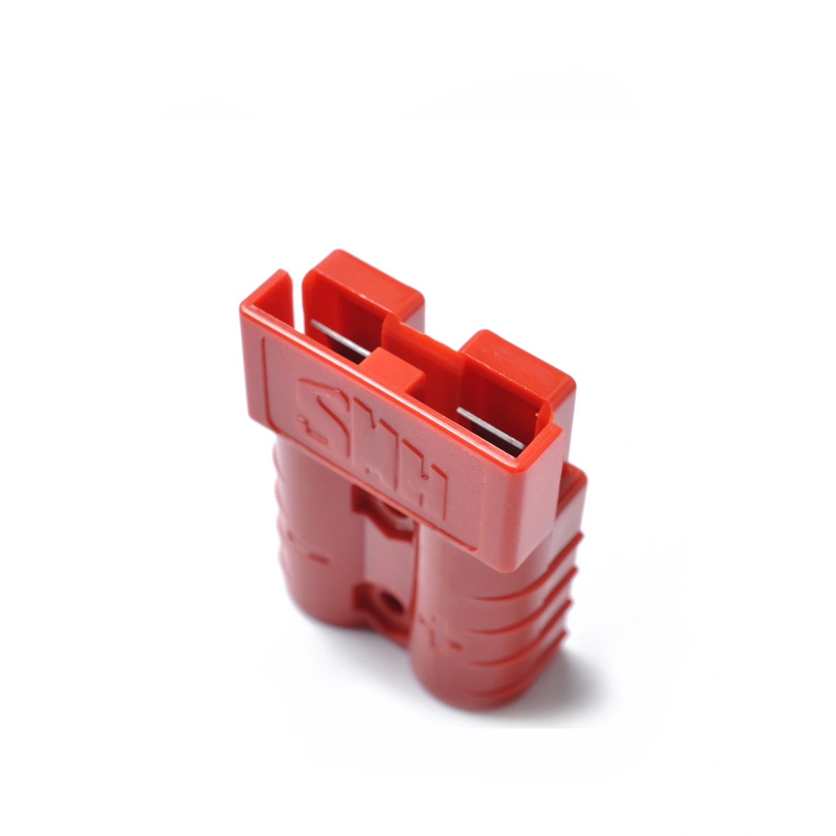 A0190 Pair Of 50A 600V Power Connector Plug With 2 Contacts And Protective Cover Double Pole Connector Quick Connect/ Disconnect Plug for Recovery Winch or Trailer (Red)