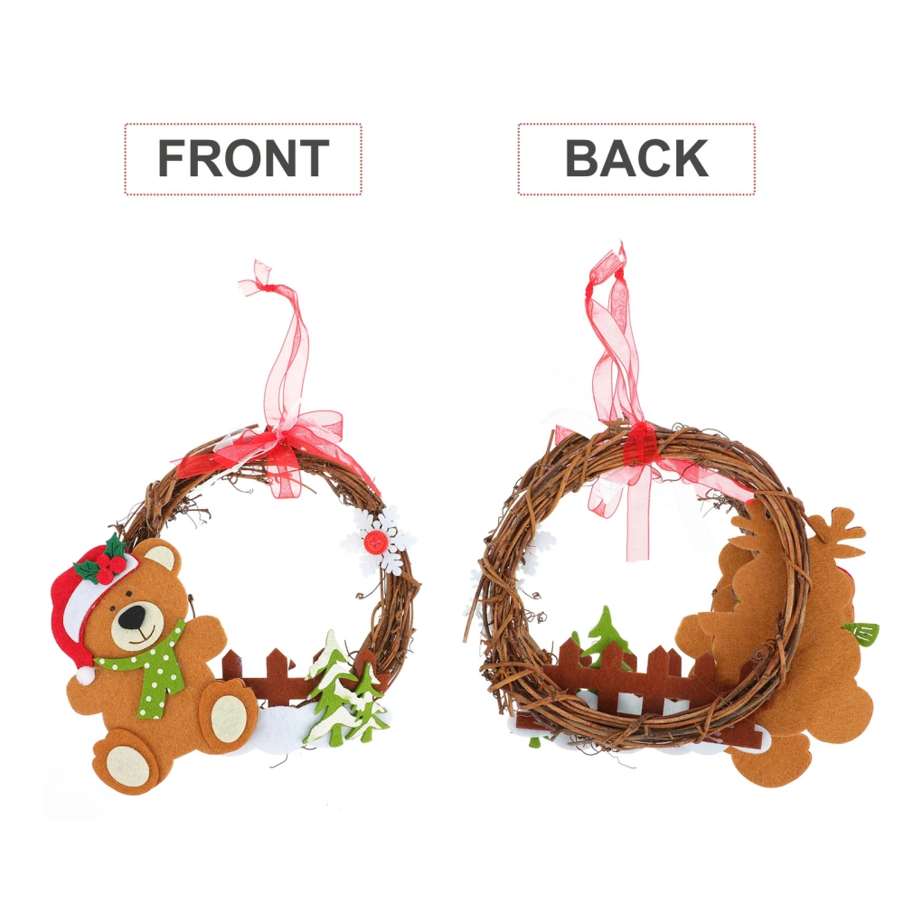 Hanging Wreath Garland Pendant Decoration for Christmas Party Festival Holiday