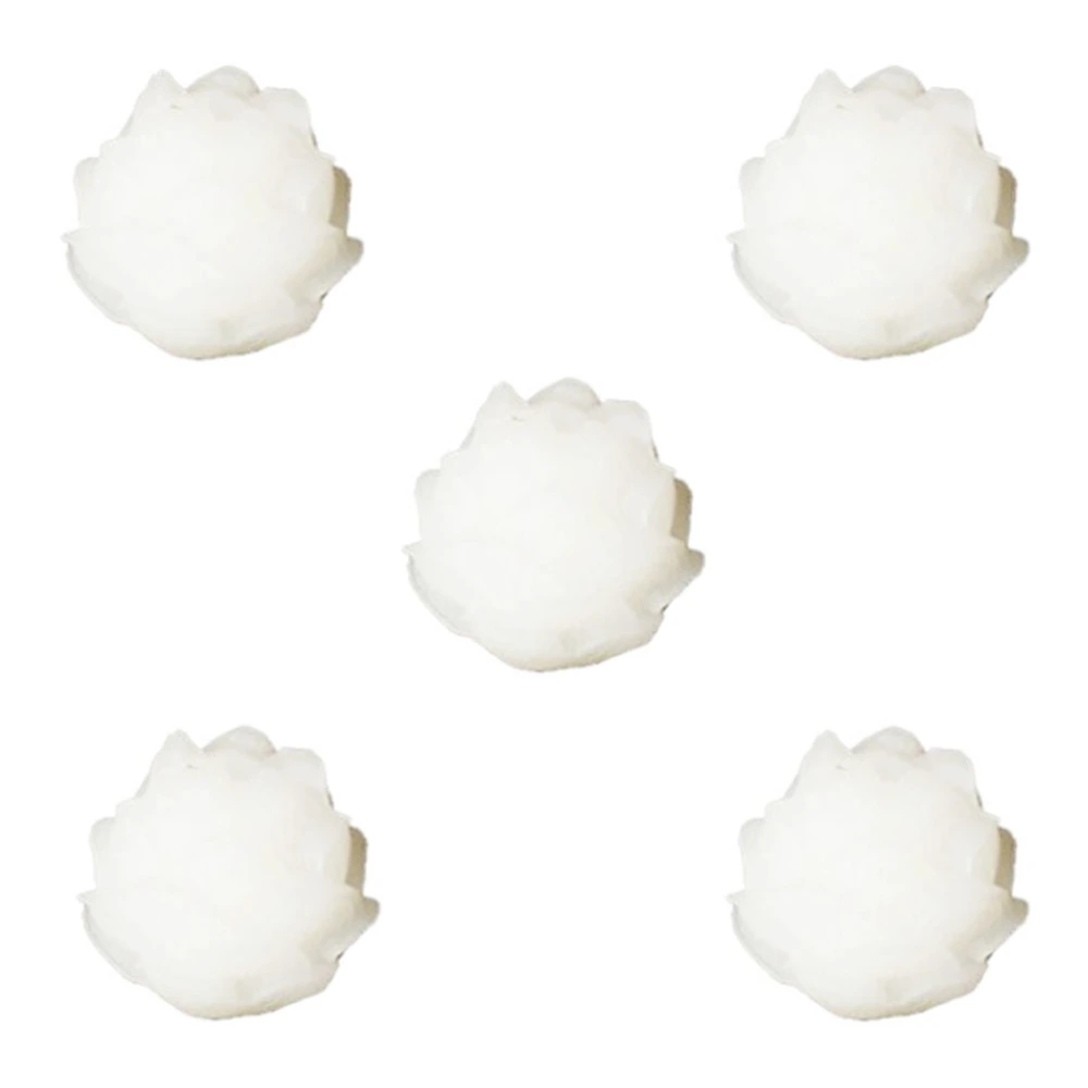 5pcs 20-22mm DIY Buddha Beads Adorn Article Five-layer Lotus Flower Bead White