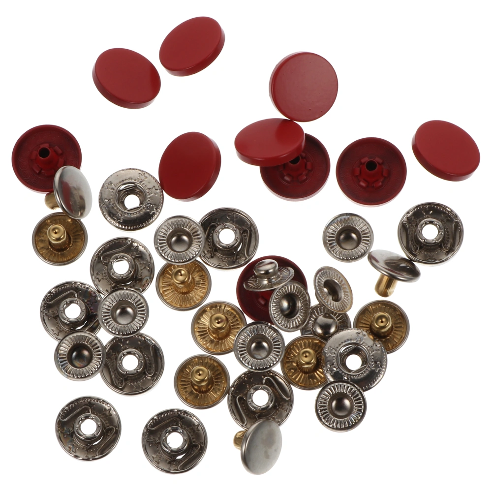 10 Sets Copper Covered Buttons Clothes Button DIY Bags Button Accessories