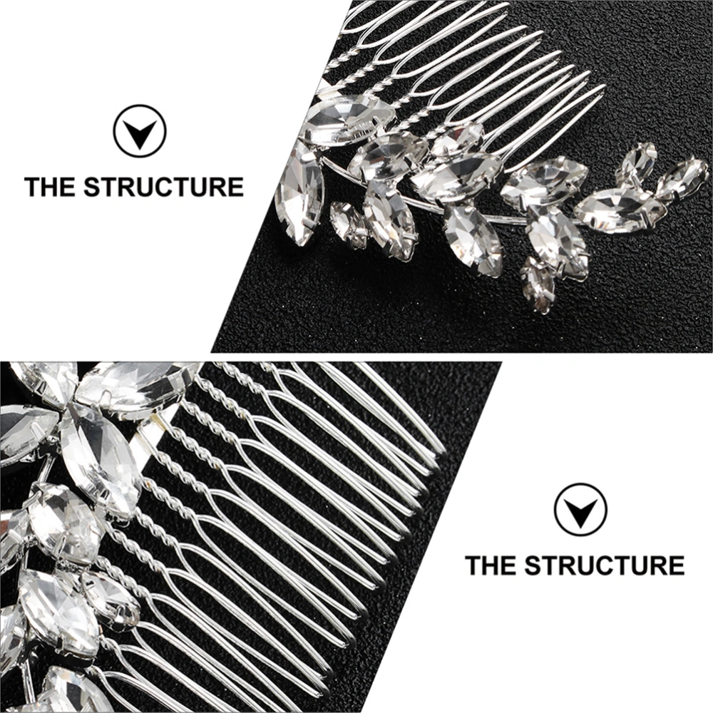 1pc Rhinestone Hair Comb Stylish Bridal Hair Accessory Wedding Hair Comb