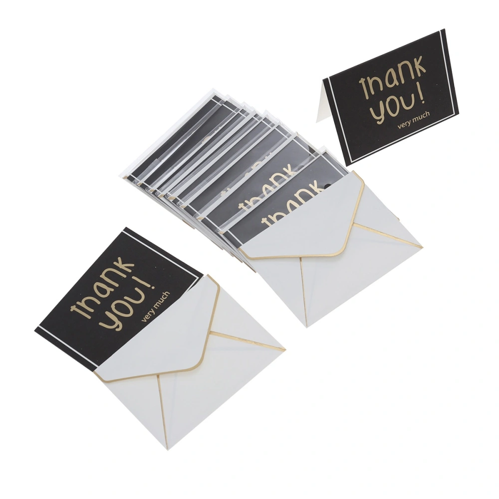 10pcs Thank You Very Much Greeting with Envelopes Blessing Cards Blank Note Cards