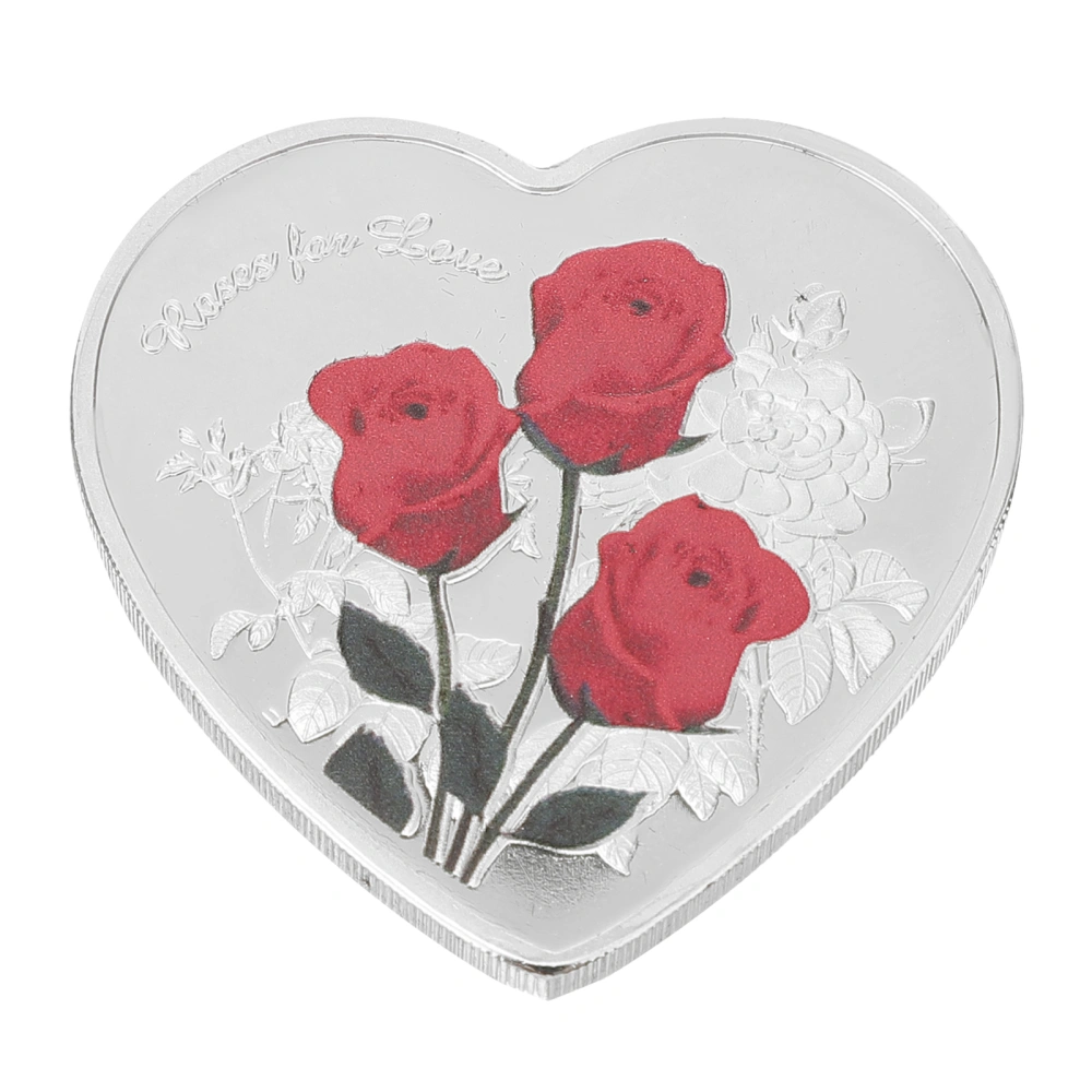 Heart-Shaped Love Coin Valentine's Day Commemorative Coin Collection Art Gift