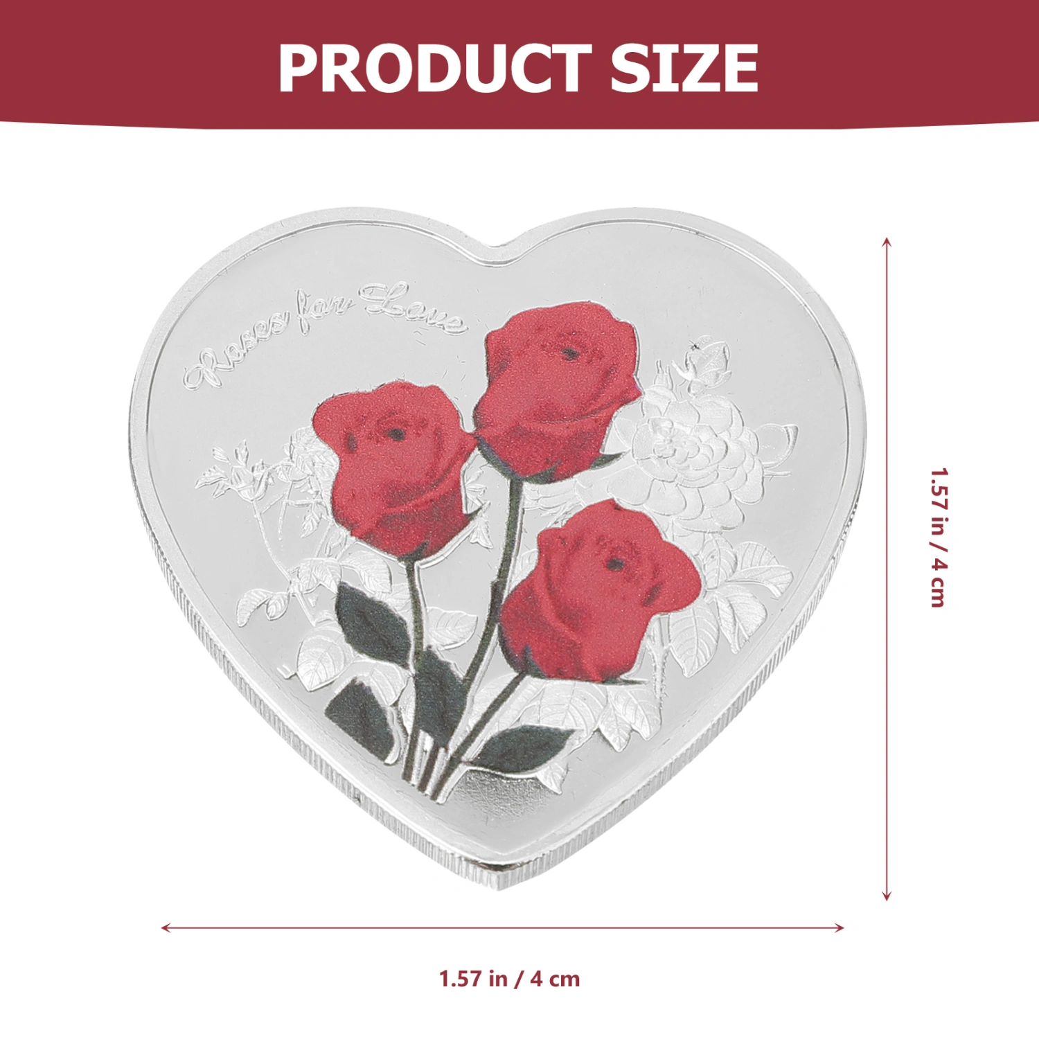 Heart-Shaped Love Coin Valentine's Day Commemorative Coin Collection Art Gift