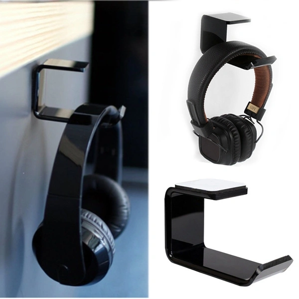 High Quality Acrylic Headphone Holder Wall Desk Display Stand Headset Hanger