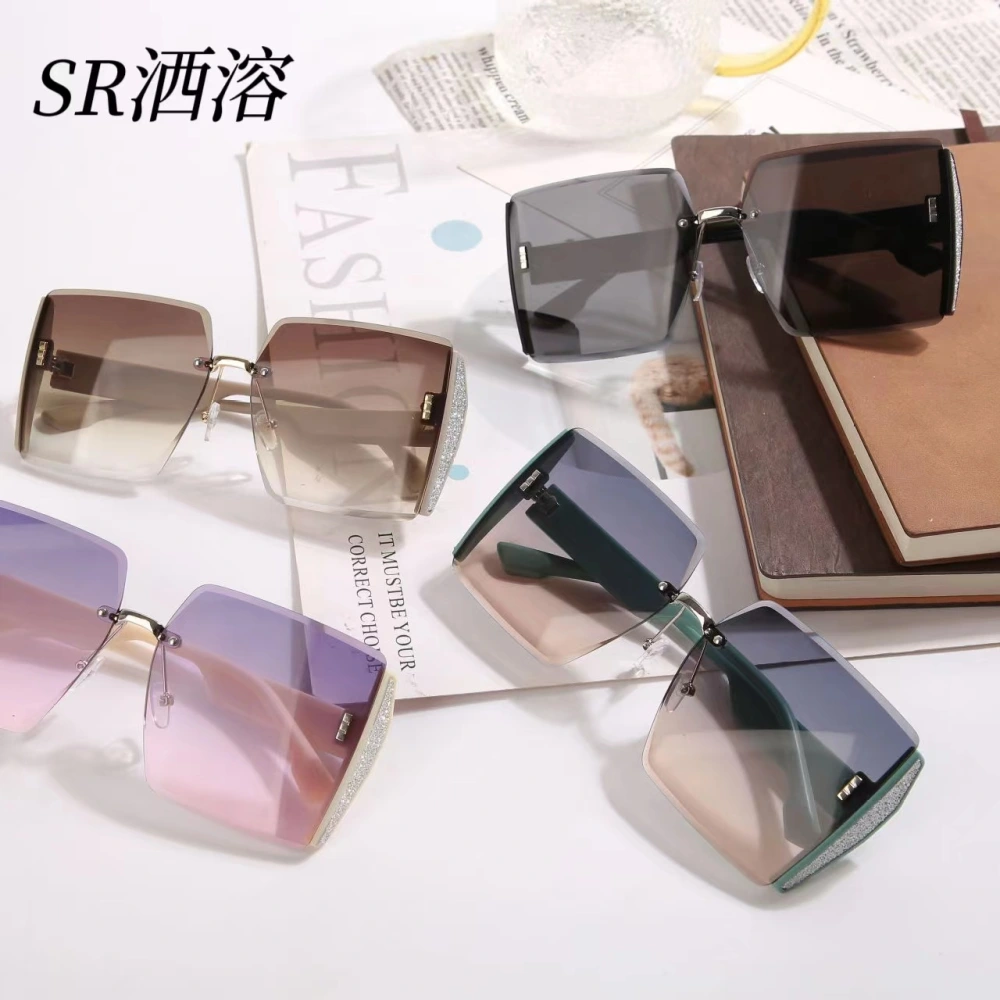 2023 new UV protection fashion large frame slimming sunglasses