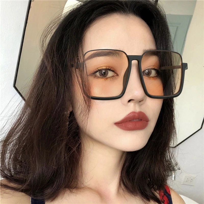 New ins style retro large frame sunglasses