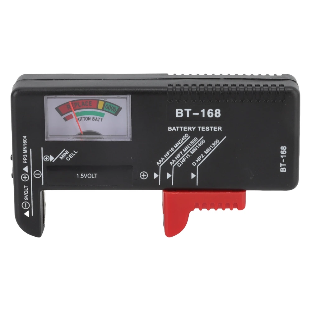 Battery Tester High Accuracy Portable Size Easy Operation Time Saving Battery Checker for AA AAA D C 9V 1.5V Button Cell