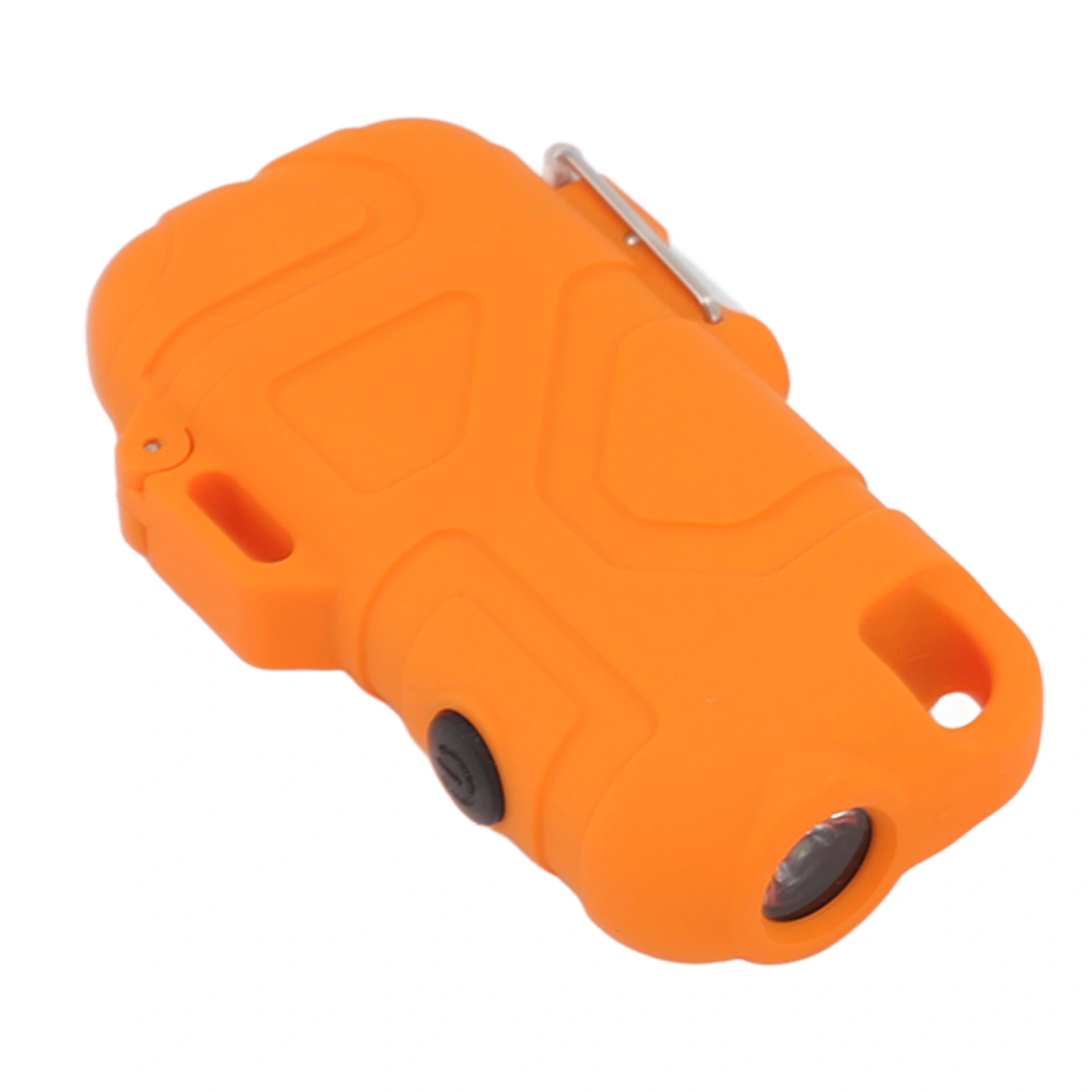 Double Arc Plasma Lighter Windproof Waterproof Flameless USB Electric Lighter with 3 Gear Adjustable Flashlight Orange