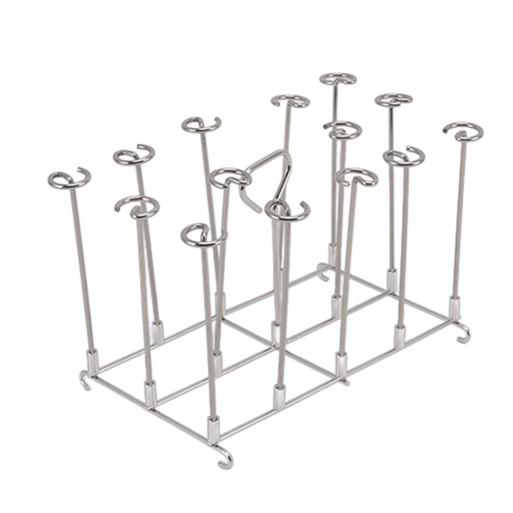 Fryer Skewer Stand Stainless Steel Vertical Grill Rack with Skewers Heat Resistant Kitchen Fryer Skewer Rack Square