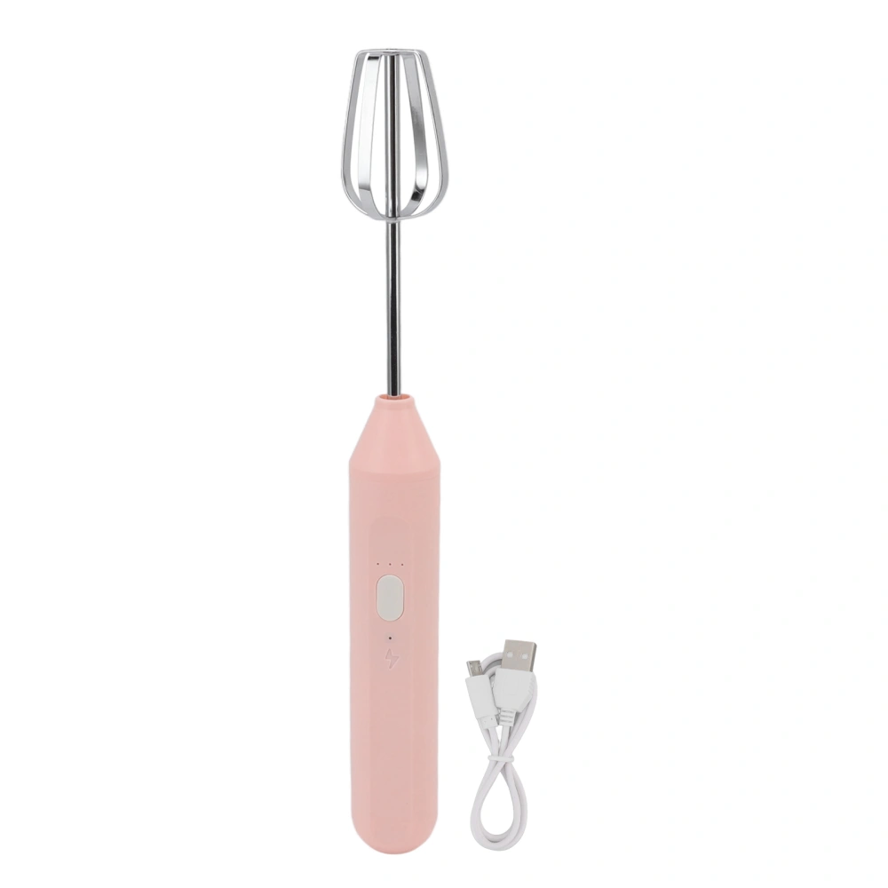 Electric Handheld Egg Beater Electric Milk Frother Coffee Blender Milkshake Blender Foamer Kitchen Tools Pink