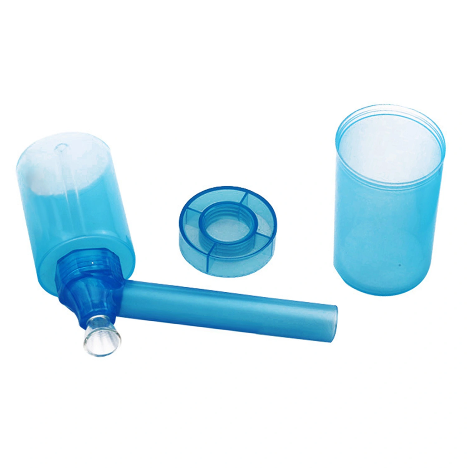 124mm Detachable Water Pipe Smoking Puff Pipe Tube Plastic Tobacco Pipe Cylinder Blue