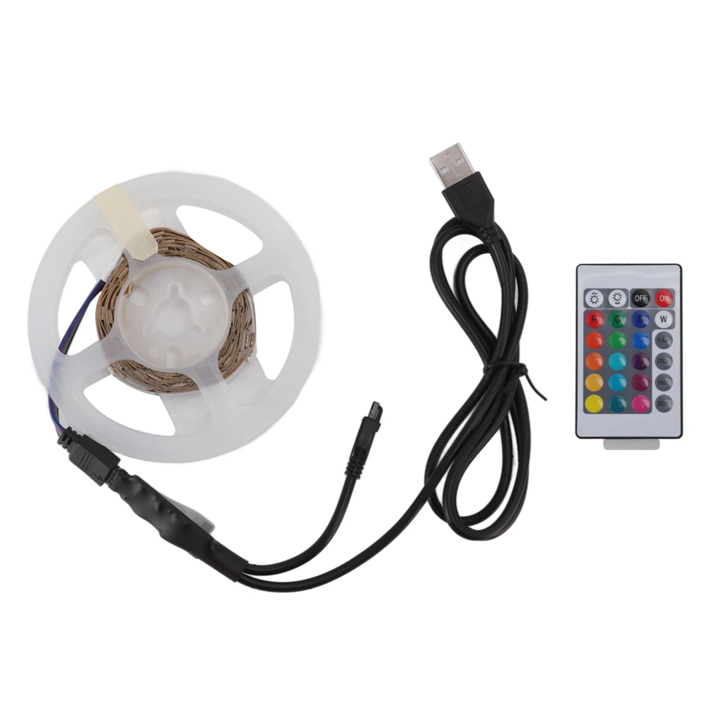 RGB LED Strip Lights 5V USB RGB LED Strip with Bluetooth App Control 24 Keys IR Remote Control for Party Bar Wedding 2m / 6.6ft