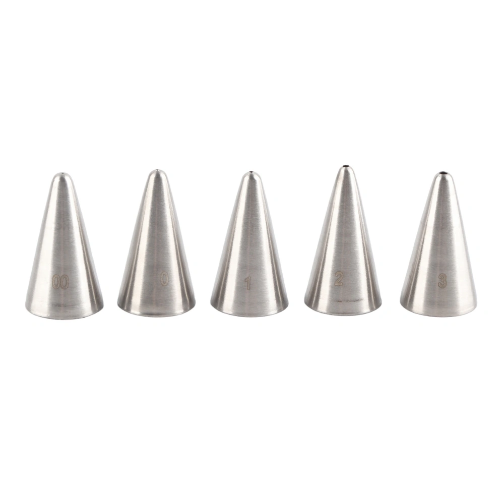 5 Pcs Piping Tips Set Stainless Steel Cake Decorating Supplies for Baking Cupcakes Cookies