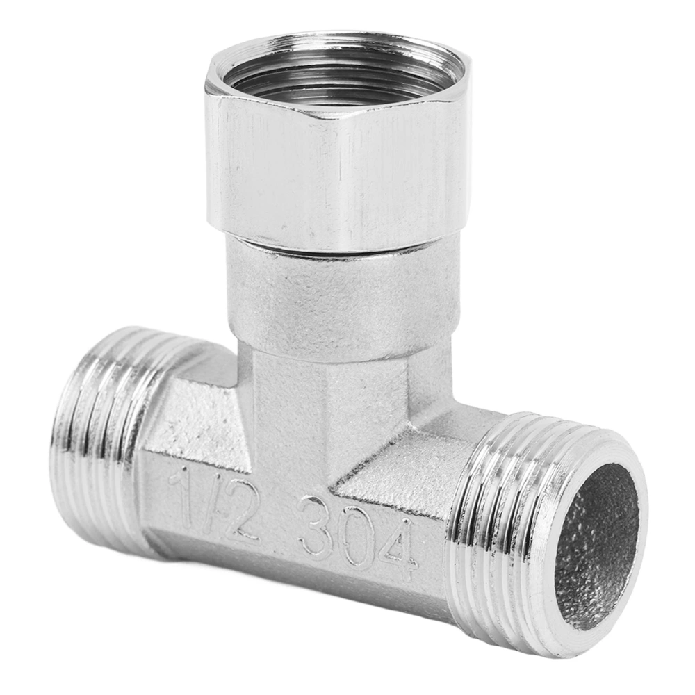 Pipe Fitting 3 Way Tee 304 Stainless Steel Hose Connector Pipeline Adapter G1/2 for Water Air Middle Female Thread