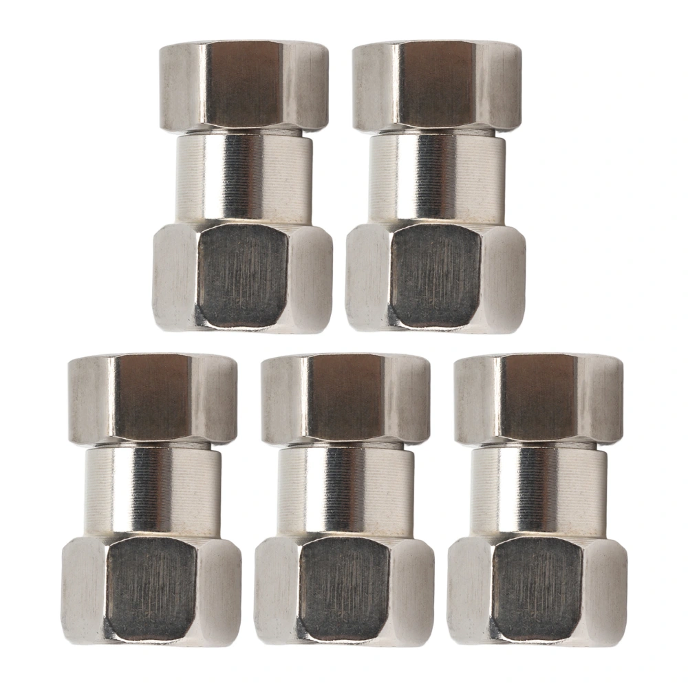 5PCS Plumbing Fittings Stainless Steel Female Thread Pipe Adapter Fittings for Shower Water Heater G1/2