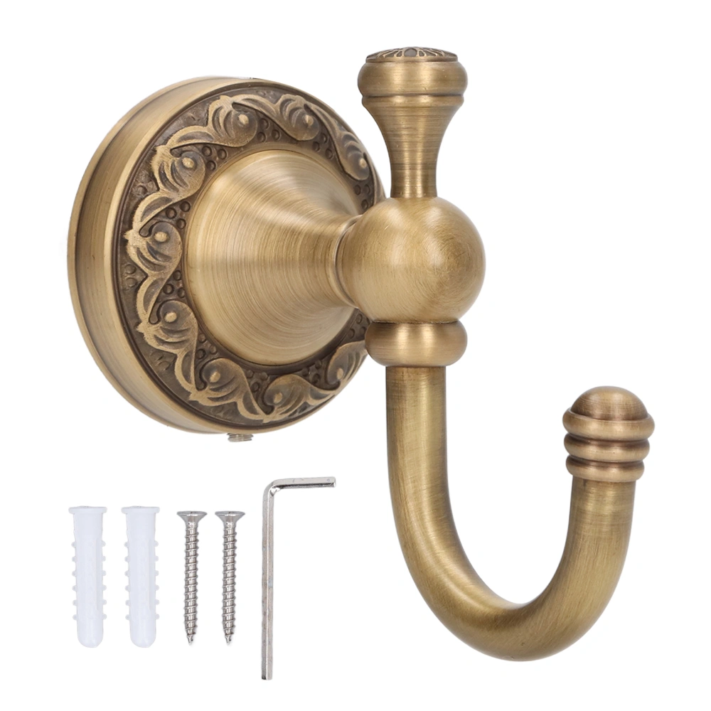 Robe Hook Copper Stainless Steel Antique Style Easy Installation Wall Mounted Coat Hook for Bathroom Bedroom