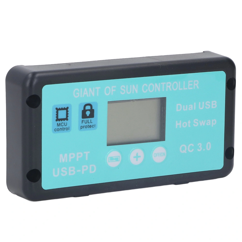 12V 24V MPPT Solar Charge Controller Professional USB PD QC3.0 Solar Panel Regulator with LCD Display for Battey 50A