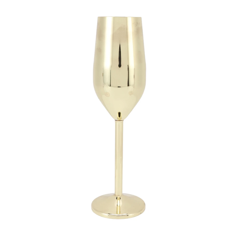 Wine Goblet Stainless Steel Beautiful Elegant Metal Champagne Goblet for Dinners Parties Gold