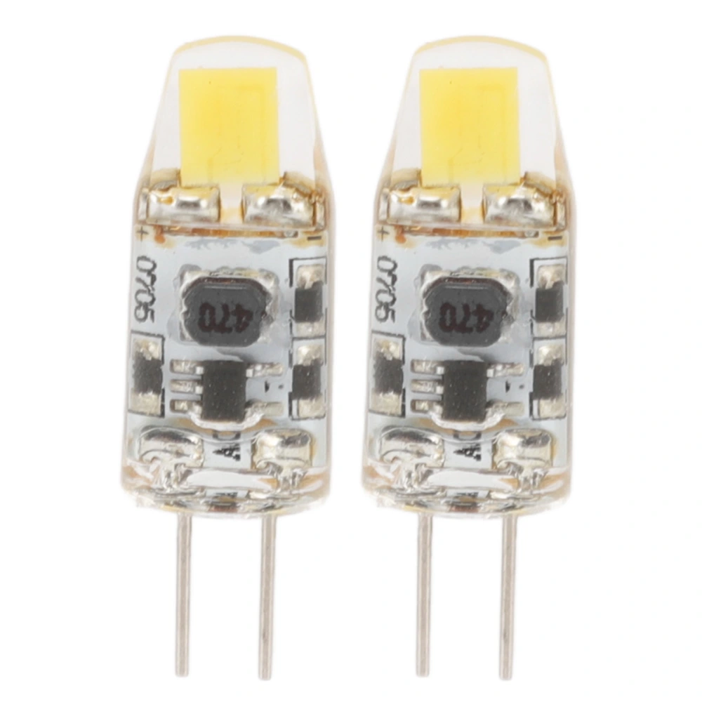 2 PCS G4 LED Light Bulbs Equivalent to 20W Halogen Lamp Mini Light Beads 2W 12V White Light