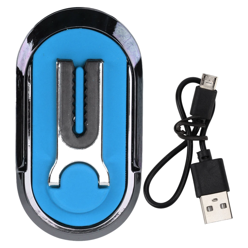 Mobile Phone Holder Stand Cigarette Lighter Rechargeable with Charging Cable Phone Ring Holder Blue