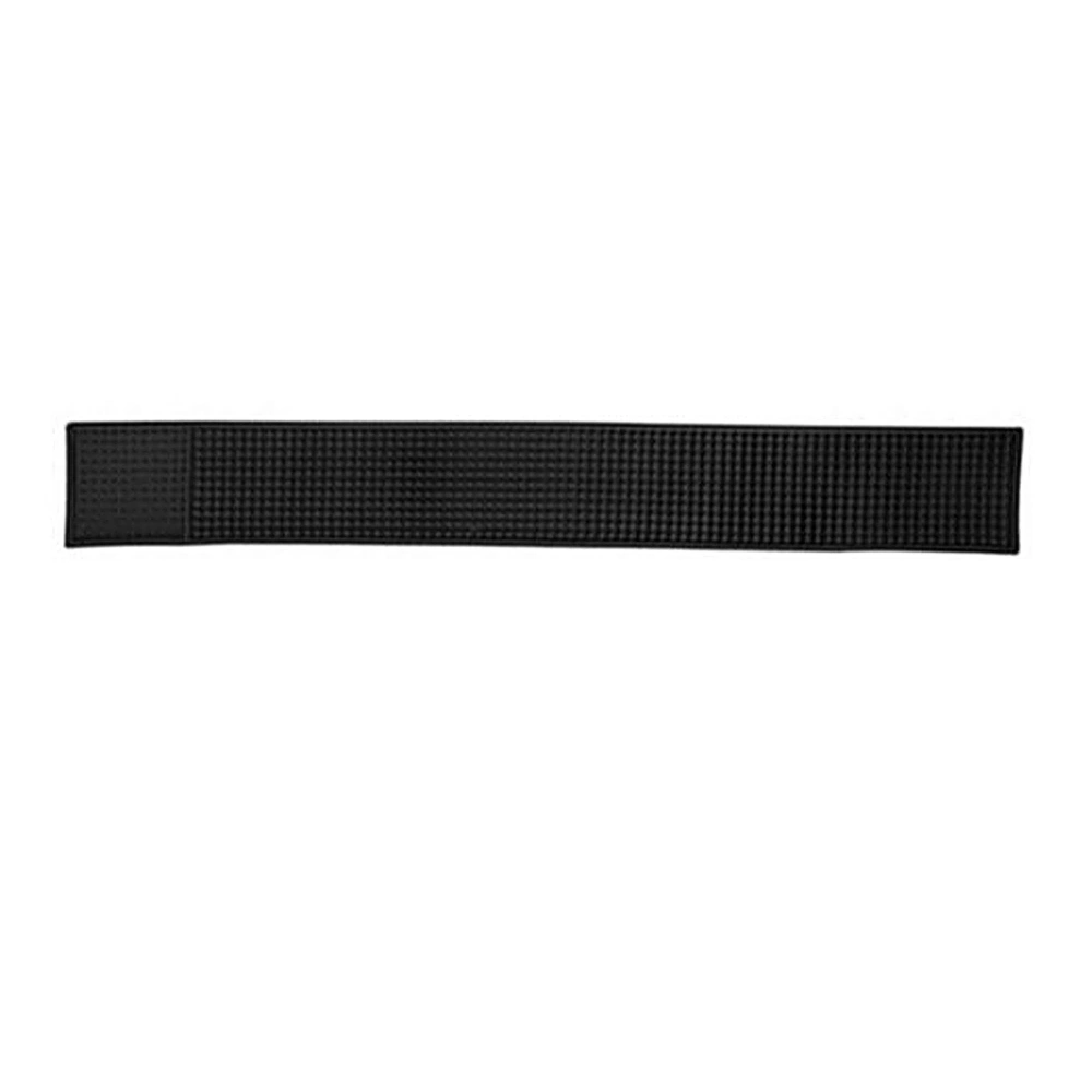 60x8x1CM Bar Rail Mat PVC Black Antiskid Bar Service Spill Mat for Coffee Hairdressing