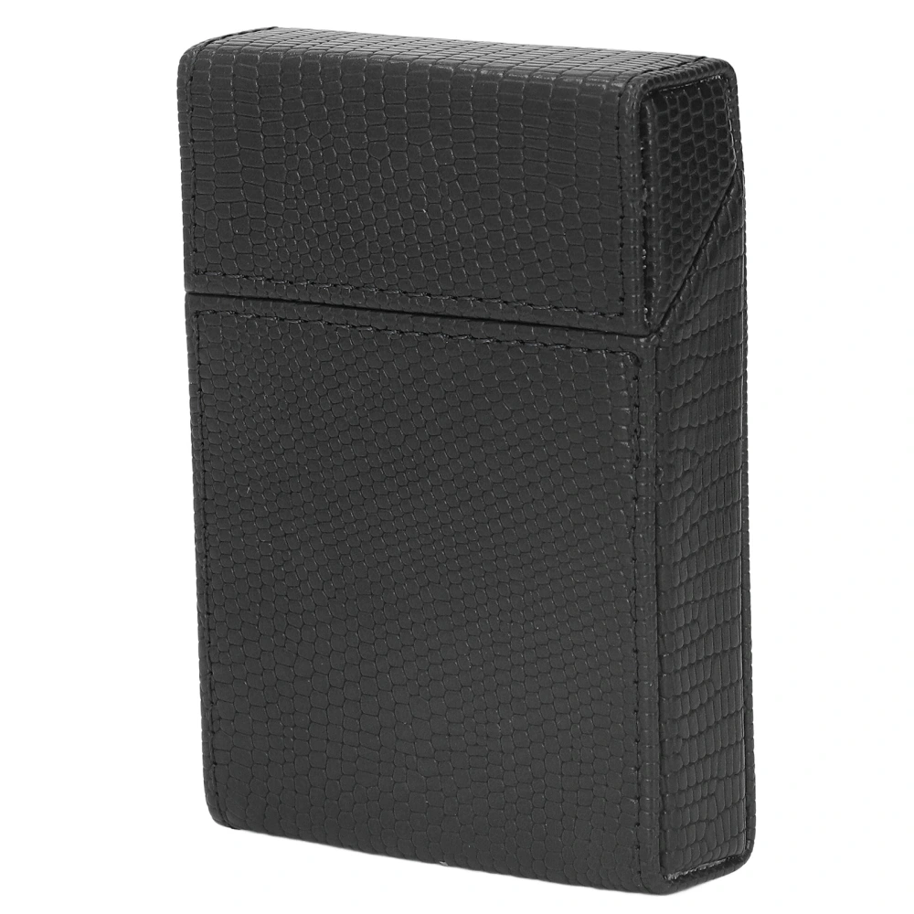 Men Cigarette Case for 20pcs Medium Cigarettes Box Lizard Stripe Portable Cigarette Case Black