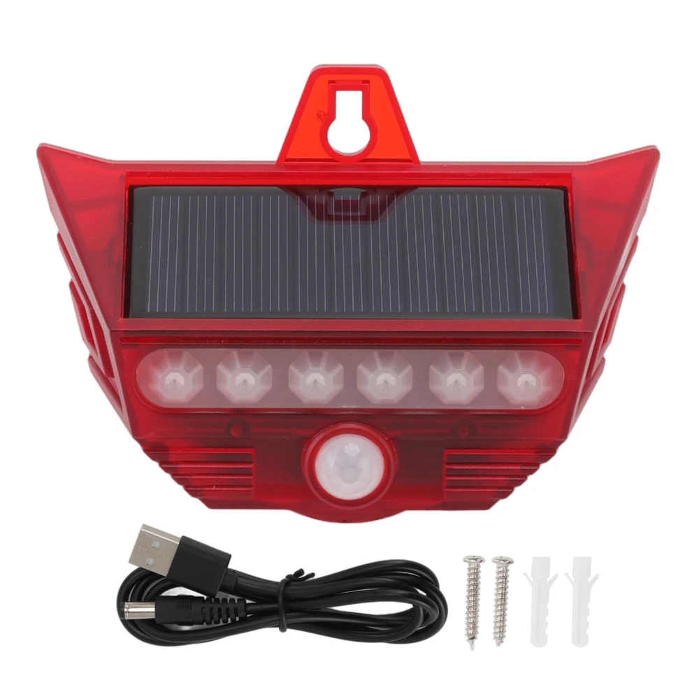 Anti Theft Solar Alarm USB Charging Waterproof Outdoor Remote Control Human Motion Sensor Alarm