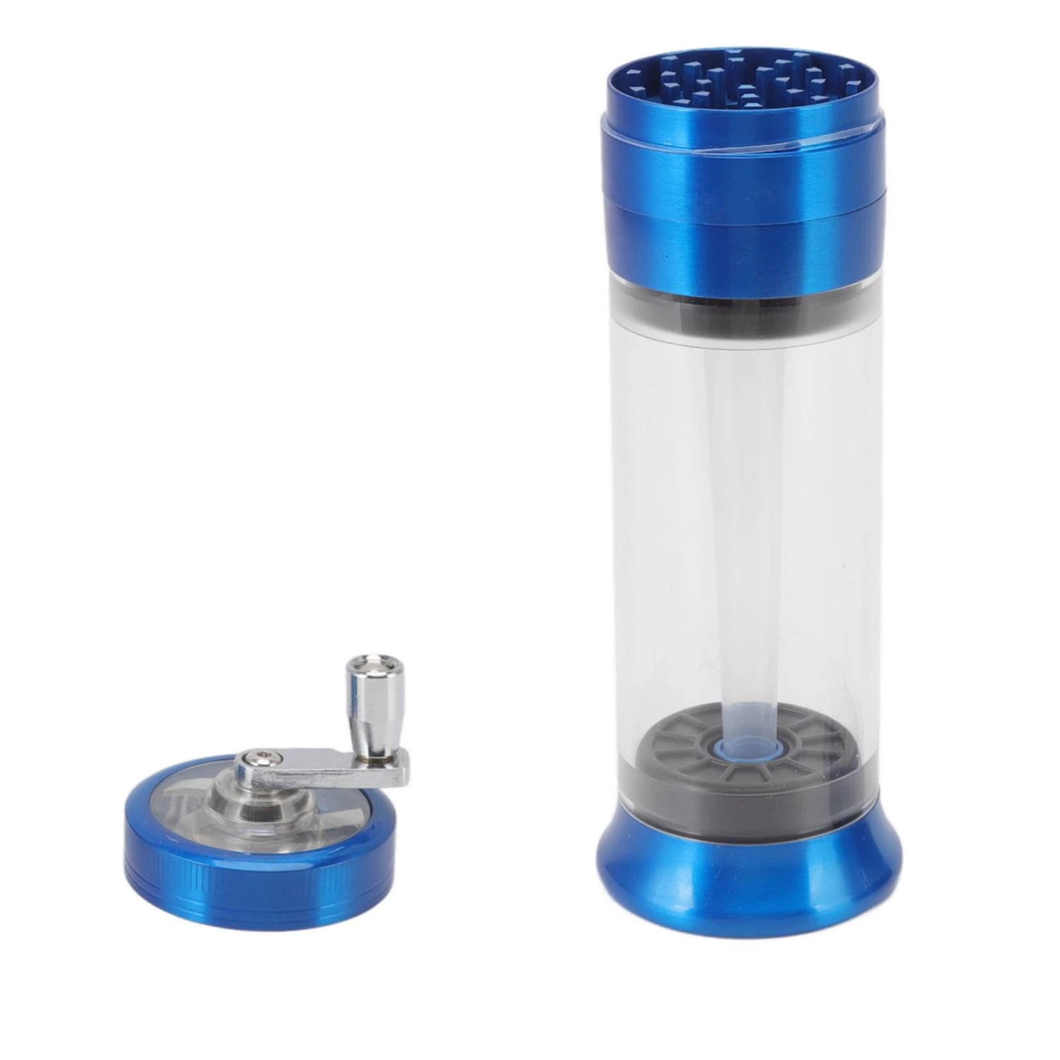 50mm Tobacco Grinder Spice Grass Herb Tobacco Grinder Manual Zinc Alloy Crusher Smoking Accessories Blue