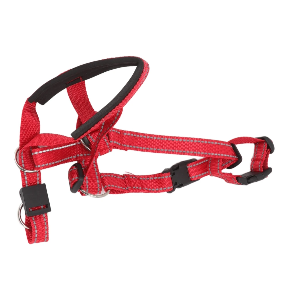 Dog Head Collar Breathable Dog Head Harness Dog Mouth Cover with Adjustable Strap for Outdoor Red XL