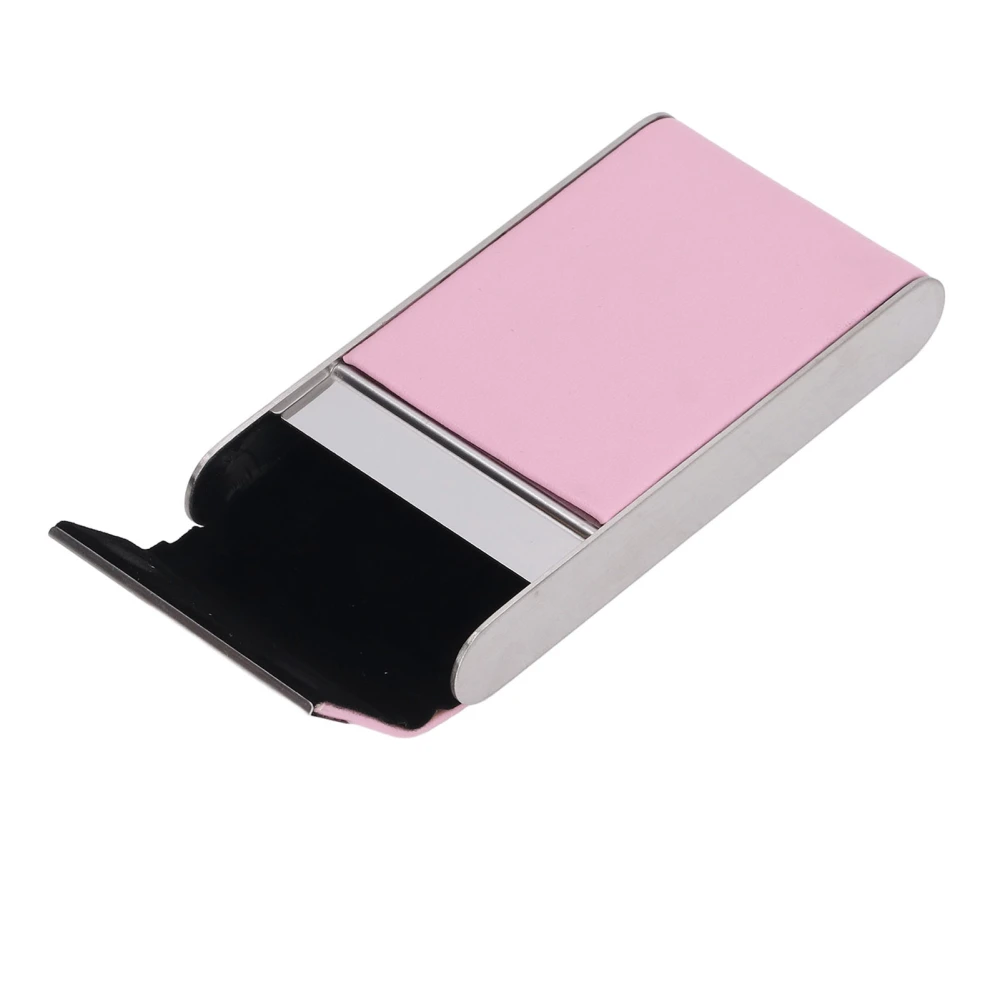 Cigarette Case Stainless Steel Cigarette Container Holder Men Women Portable Cigarette Box Pink